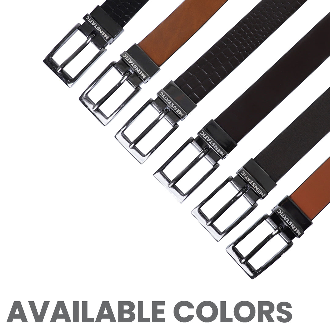 BLACK PLAIN BUCKLE BLUE & DARK BROWN BELT